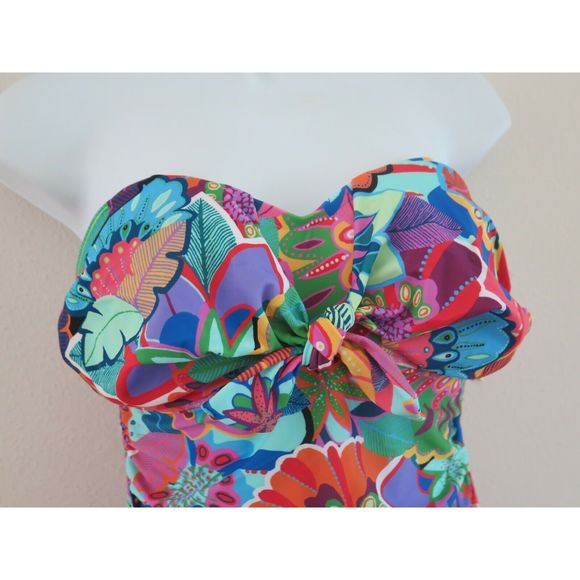 Bleu Rod Beattie Women Sz 8 Multicolor Jungle Book 1-Pc Strapless Swimsuit $129+ - Picture 7 of 7